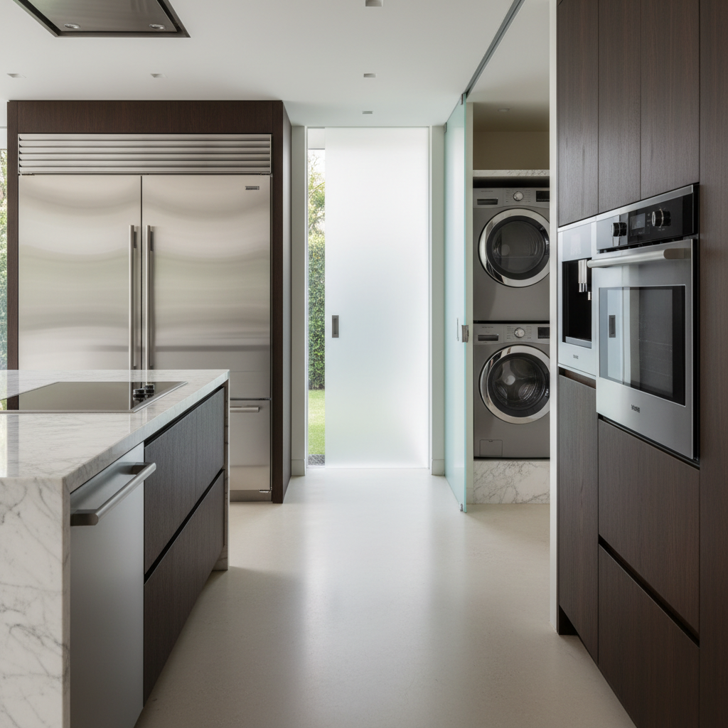 Premium Samsung appliance suite in a luxury home